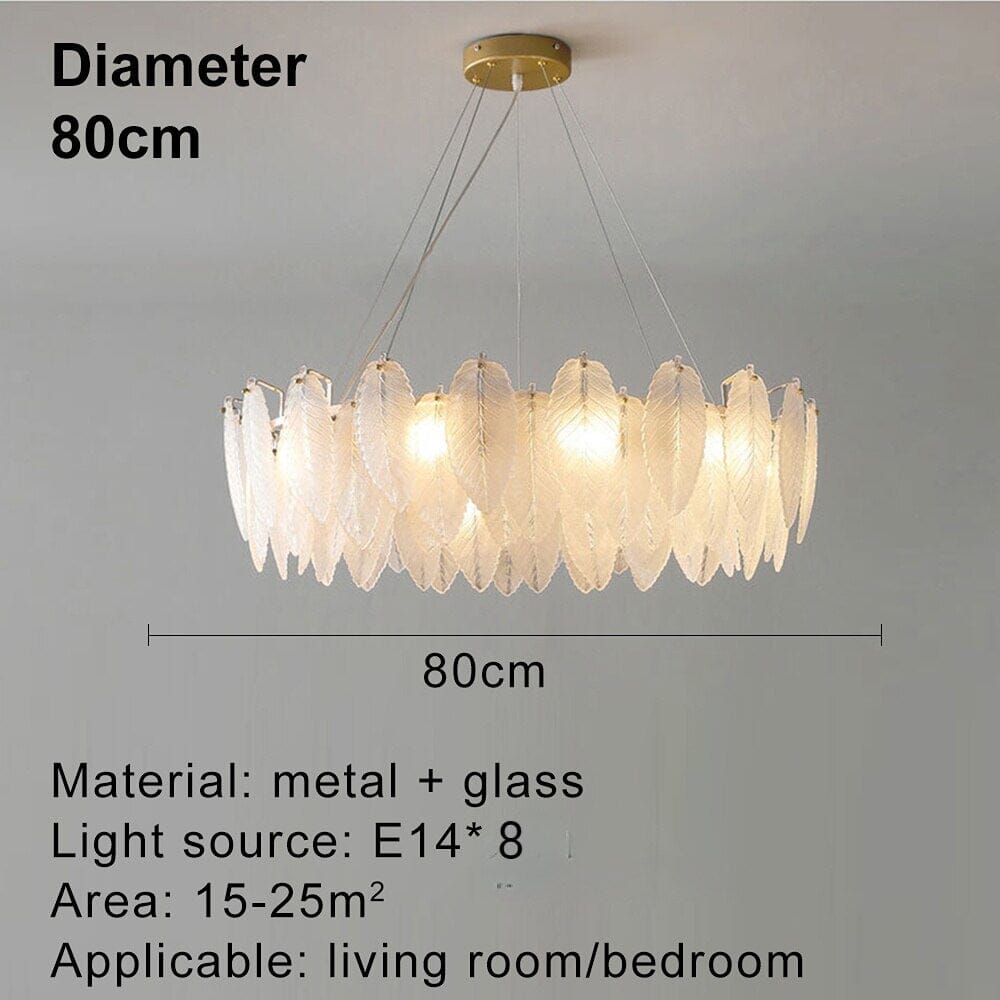 Coleção de Decoração para Salas de Estar com Candeeiro de Teto Elegante com Penas
