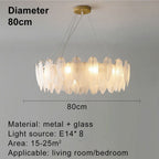 Coleção de Decoração para Salas de Estar com Candeeiro de Teto Elegante com Penas