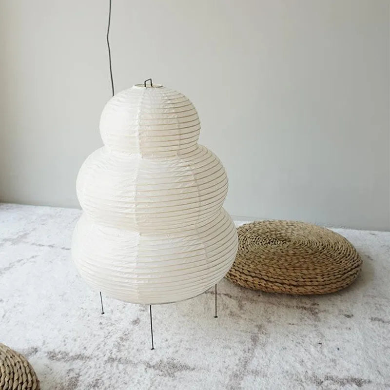 Stolní lampa Hikari s rýžovým papírovým stínidlem a třírežimovým stmívačem