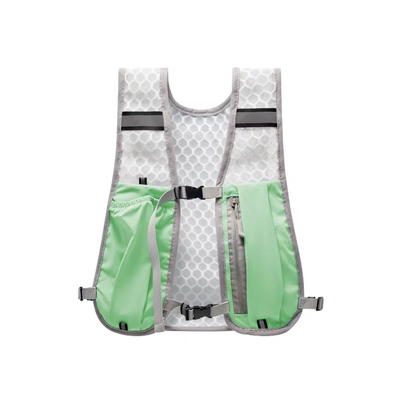 Running Hydration Vest With Reflective Strips And Breathable Mesh Design