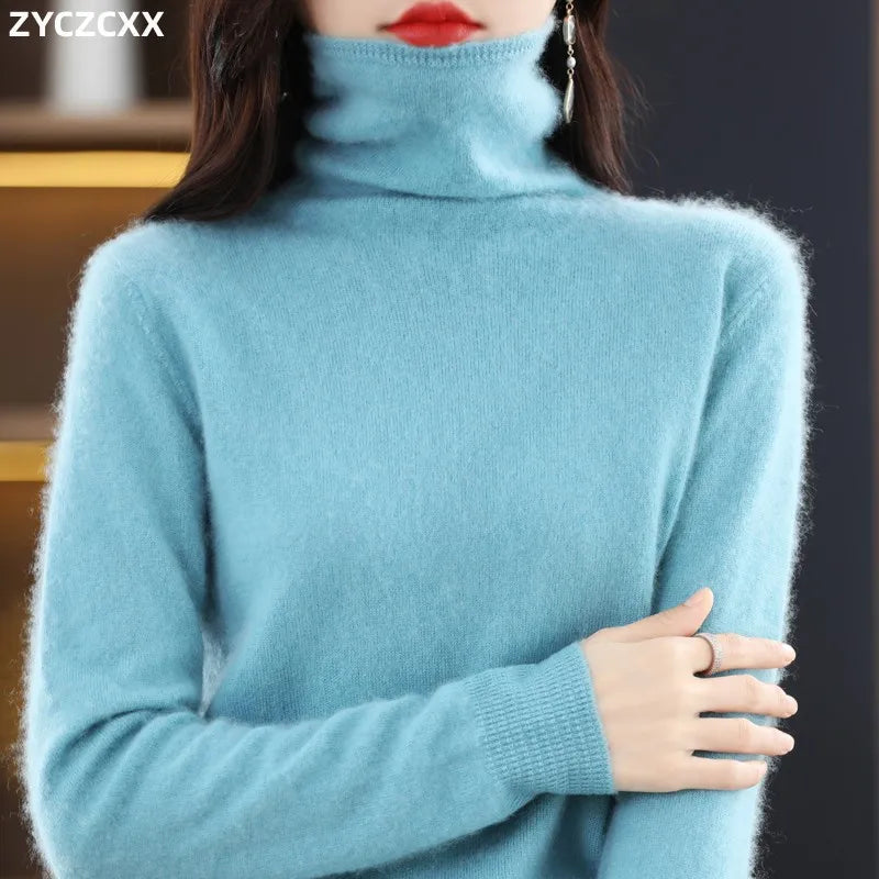 Orenda 女士美利奴羊毛舒适套头毛衣，100% 羊毛