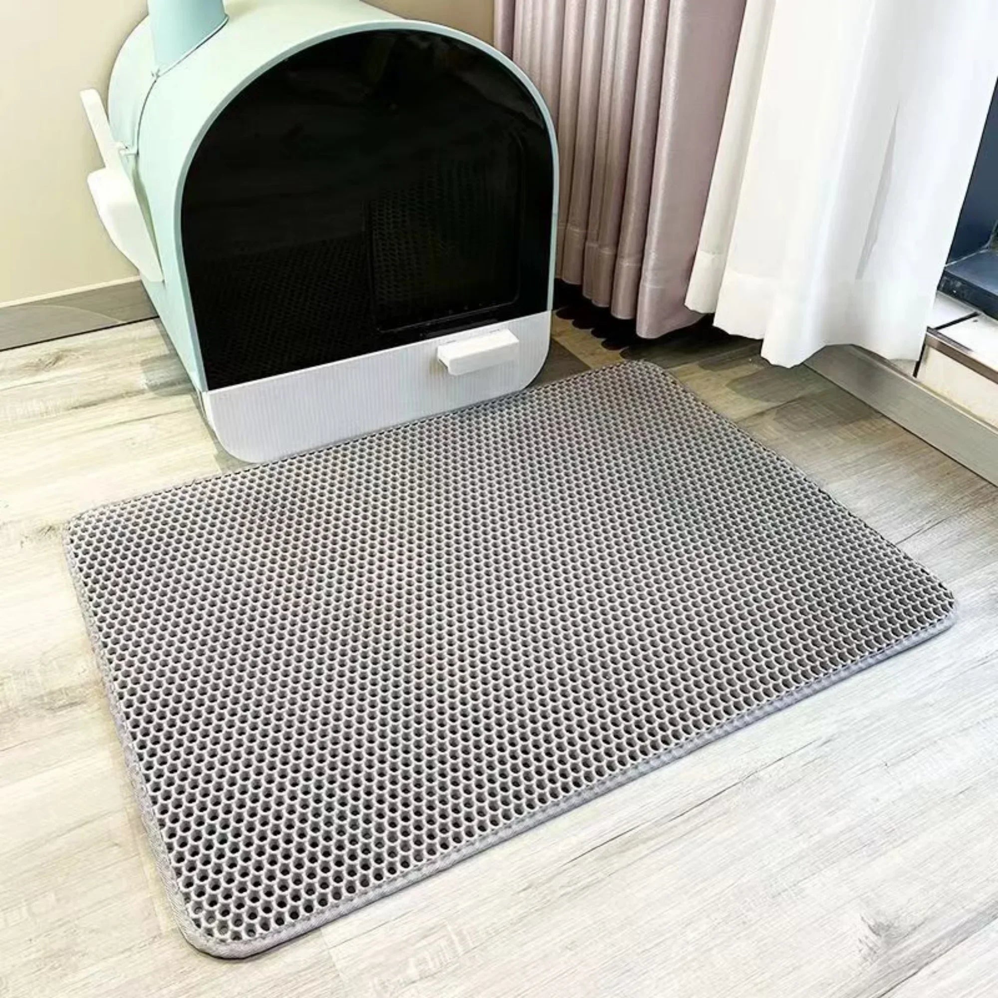 Tapete para Areia de Dupla Camada Ultra-Shield para Proteção de Piso Impermeável e Resistente para Animais de Estimação