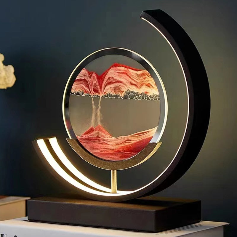 TerraGlow Sand Lamp Creates Tranquil Ambient Light Sculpture