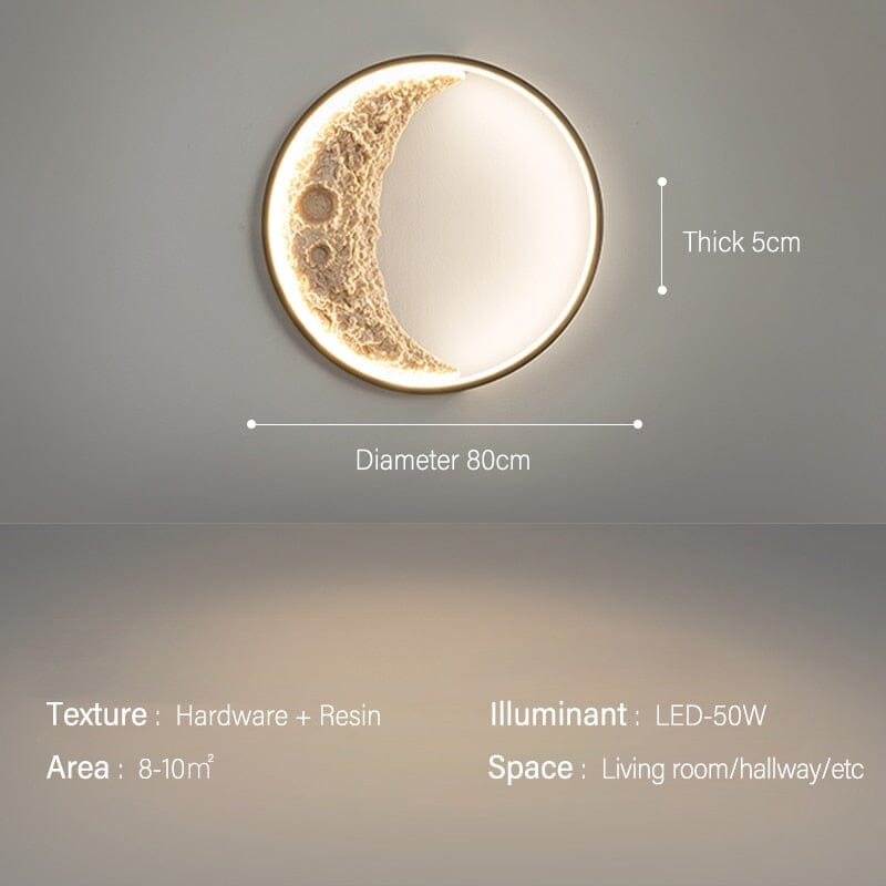 Moonlit Crescent Wall Fixture For Modern Living Spaces