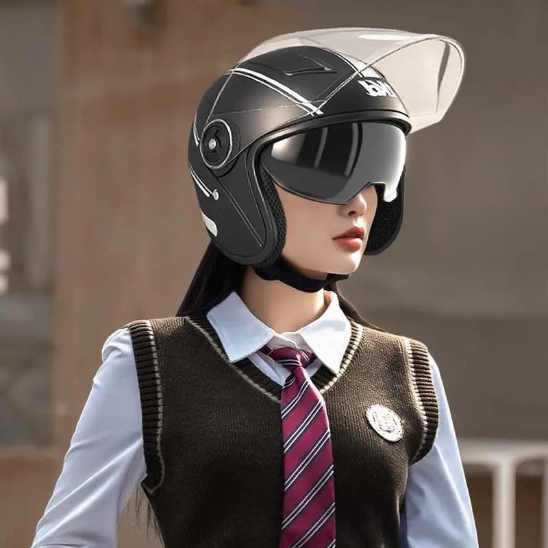 Modułowy kask motocyklowy z podnoszoną szczęką i podwójnymi wizjerami, certyfikowany DOT i ECE