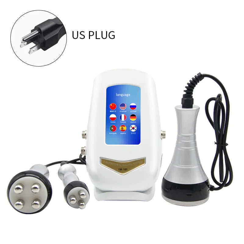 Three-Function Ultrasonic Cavitation And RF Body Contouring With Dual RF Handles