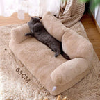 Cozy Calming Sofa Bed With Raised Rim For Cats And Dogs