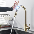 SmartTouch | Kitchen Faucet with Touch Sensor and Pull-Out Spray Head – Brushed Nickel