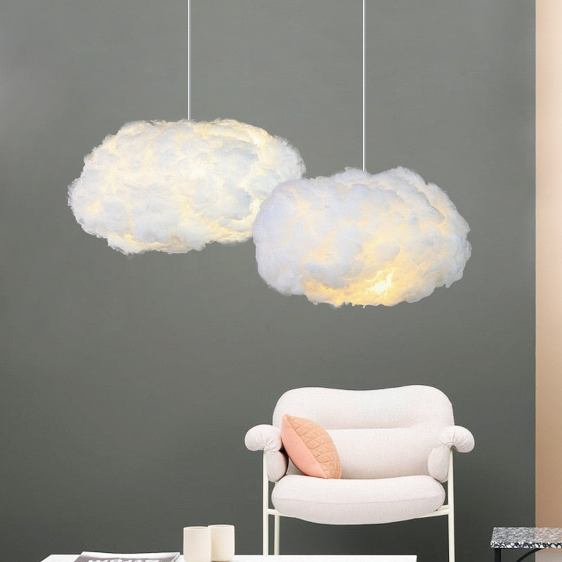 LumaCloud Cotton Diffused Pendant Fixture For Ceiling Light With Subtle Glow