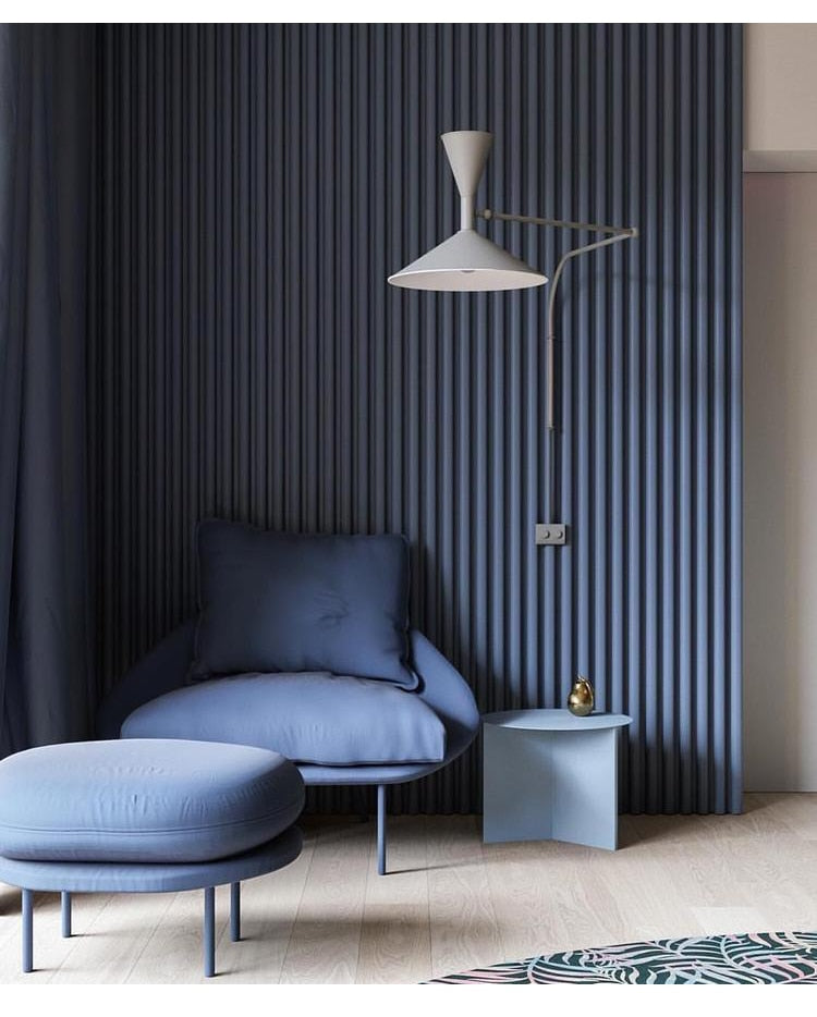 Lámpara de Pared Moderna NovaSwing con Brazo Oscilante y Enchufe para Decoración de Dormitorio
