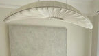 Suspension Aurelia blanche avec lustre en tissu