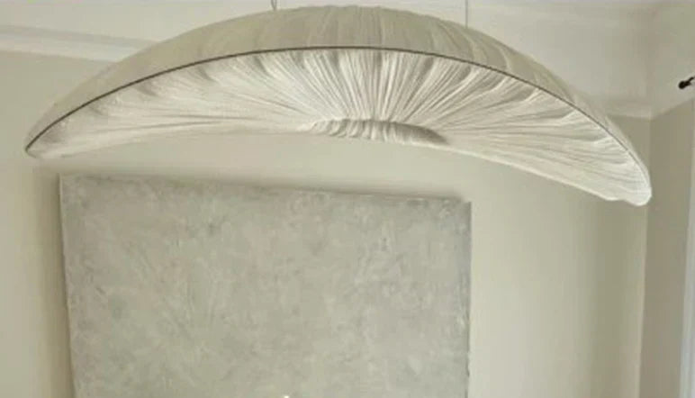Aurelia White Pendant Light With Fabric Chandelier