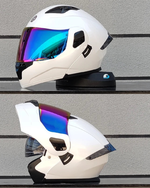 Flip Front Full Face Motorcycle Helmet With Two-Lens Shield DOT Approved