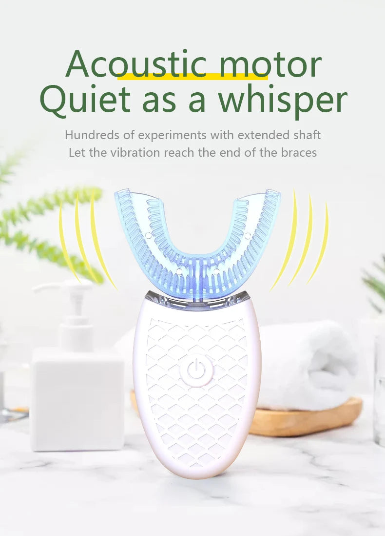 360 Degree Ultrasonic Smart Toothbrush With Hands Off Whitening And Deep Clean