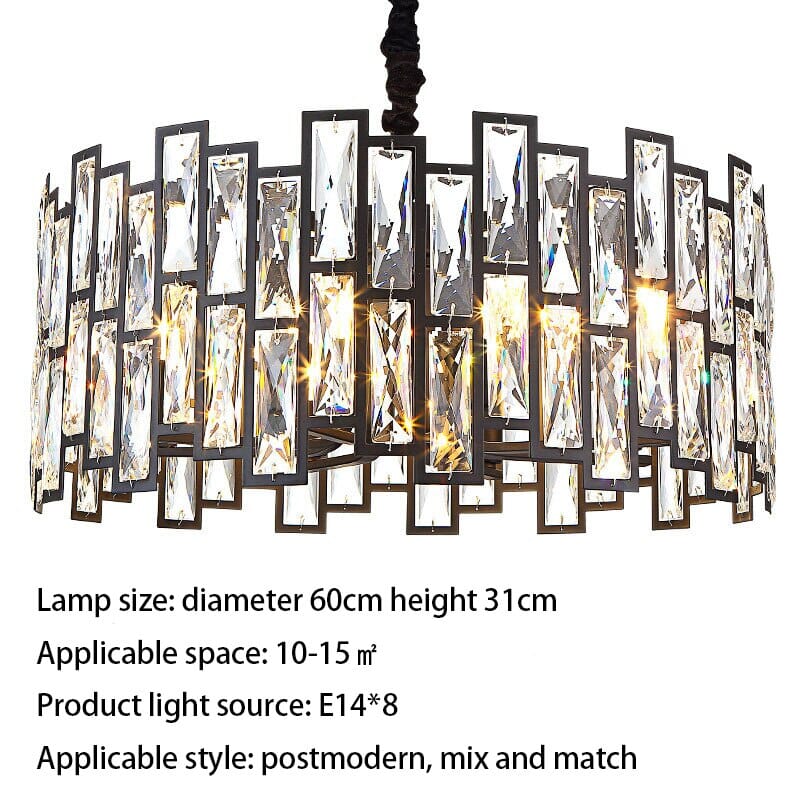 Candeeiro de Cristal Kylar com Elementos LED Coleção Arden