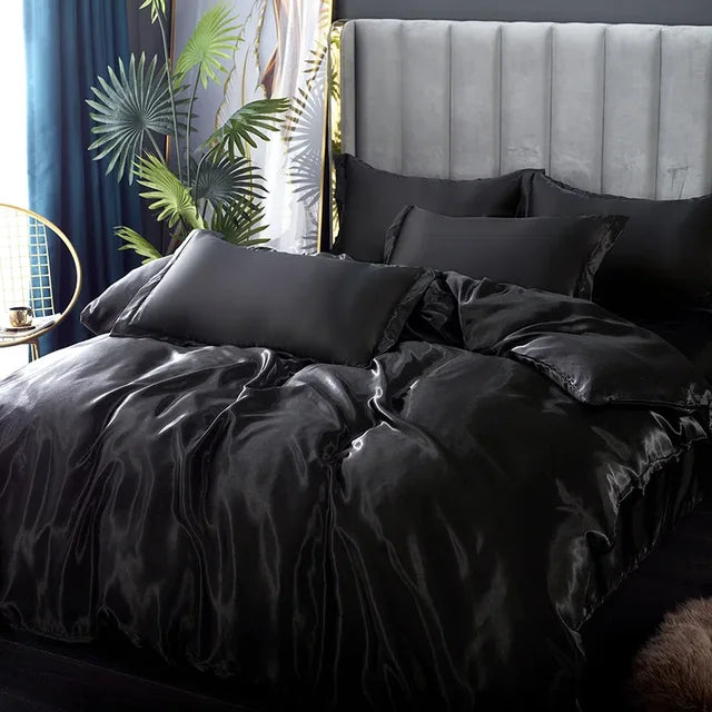 Ensemble de literie de luxe en satin Aurielle pour des nuits reposantes