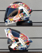 Flip Front Full Face Motorcycle Helmet With Two-Lens Shield DOT Approved