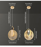 Aurelia Pendelleuchte mit LED-Kristall in Gold für Wohnbereiche