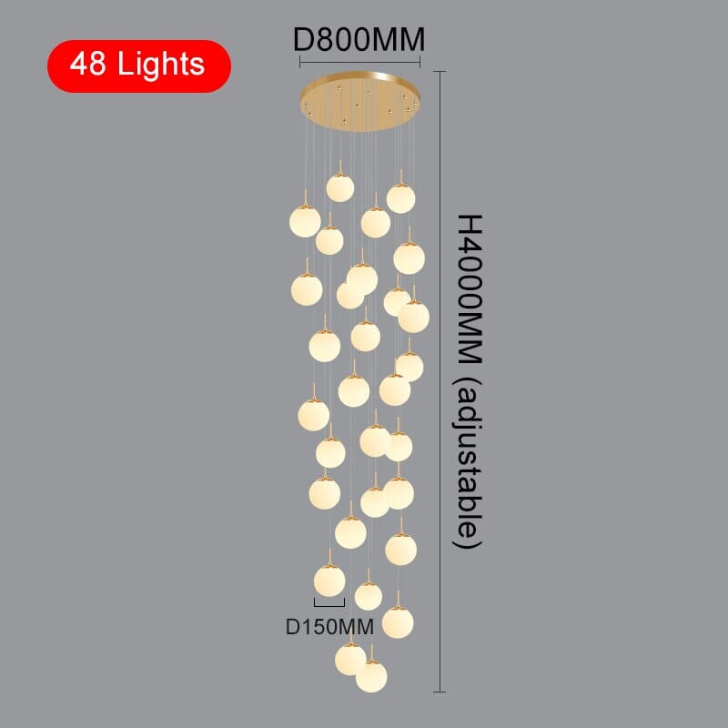 Lampada a sospensione Liora Orb per ingressi e hall eleganti