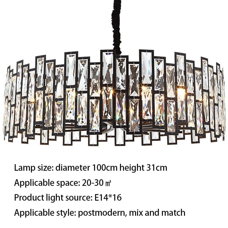 Candeeiro de Cristal Kylar com Elementos LED Coleção Arden