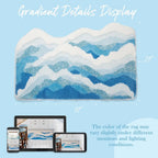 Marisyl Coastal Wave Tufted Rug Non Slip Floor Accent