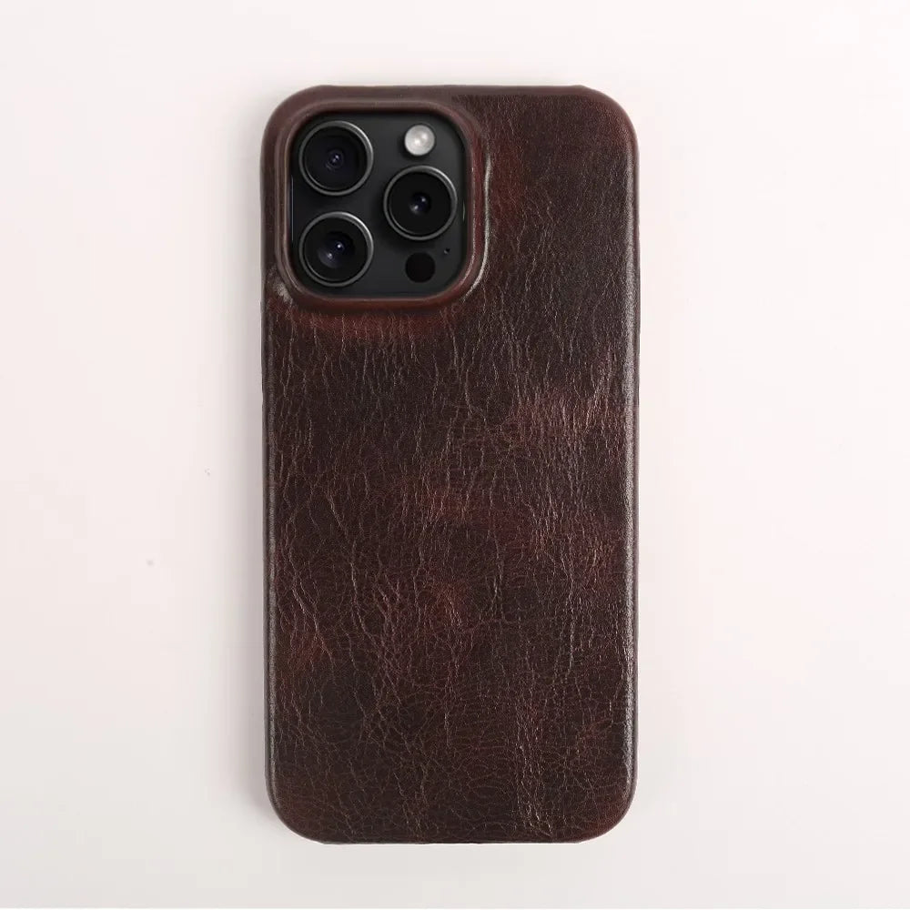 Crownline kézzel készített iPhone tok valódi marhabőrből