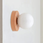 LumoVela Nordic Slanke Glazen Bol Wandlamp Met LED-licht