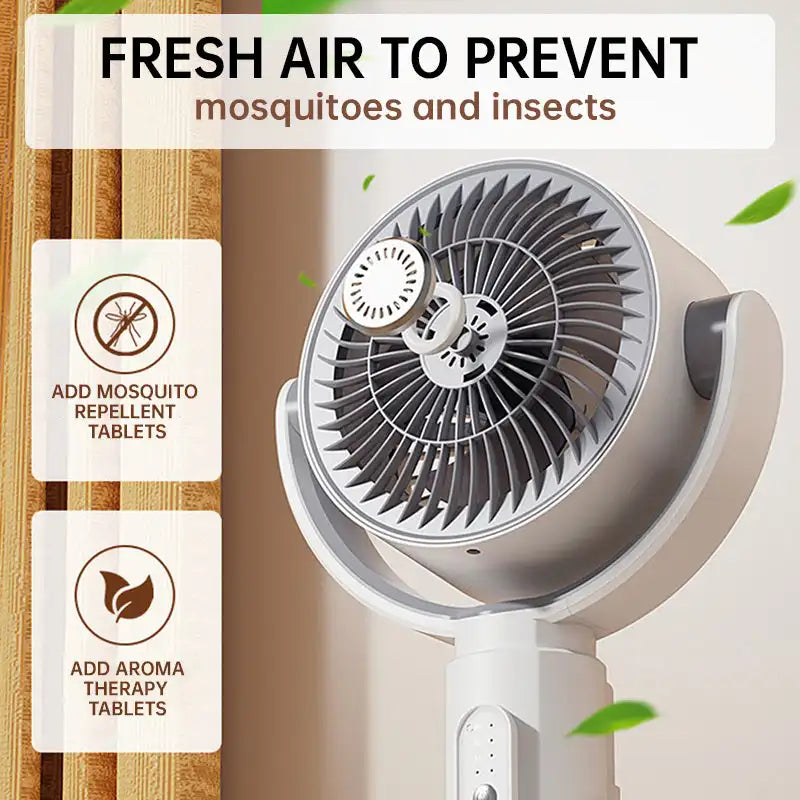 Cordless Oscillating Air Circulation Fan With Remote And Timer For Home Office