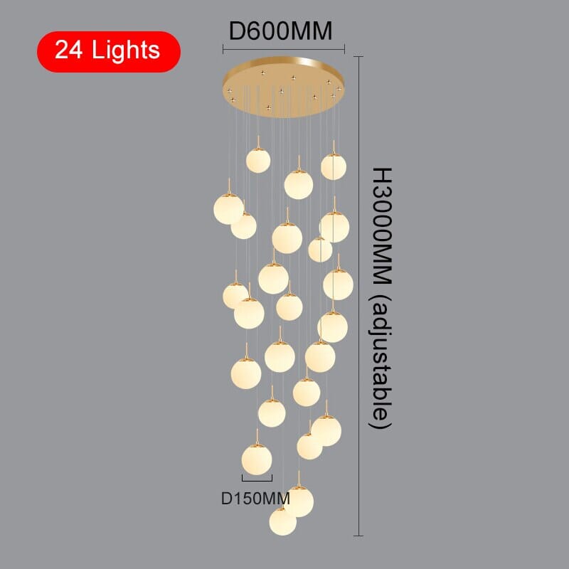 Lampada a sospensione Liora Orb per ingressi e hall eleganti