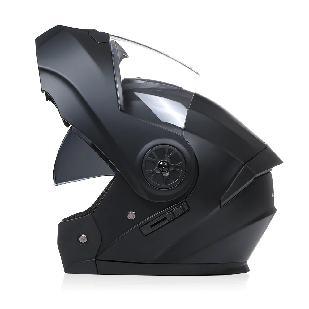 Lightweight Modular Motorcycle Helmet with Dual Visor