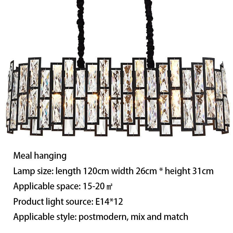 Candeeiro de Cristal Kylar com Elementos LED Coleção Arden