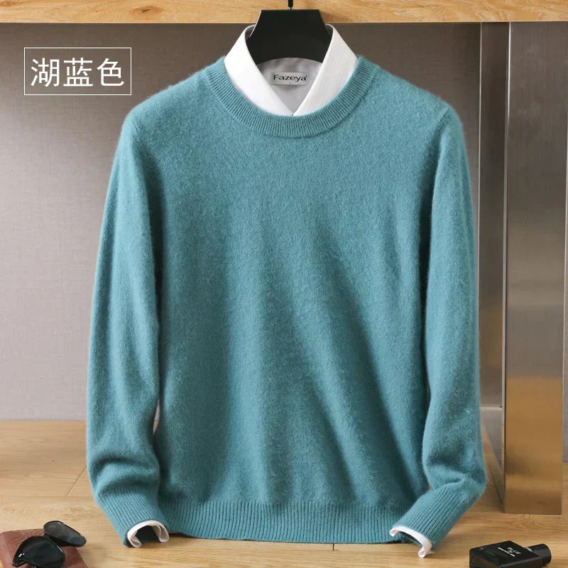 O-Neck Cashmere Sweater By Lyra, Japanese-Knit Design