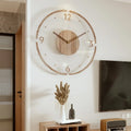 Orologio da parete Aeron minimalista in legno massello con movimento al quarzo silenzioso