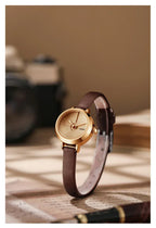 Timeless Mini Leather Watch For Women With Vintage Charm