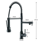 FluxSpout Twin Kitchen Mixer Tap With Spring Spout