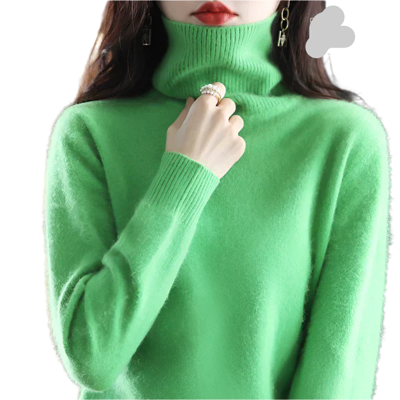 AuroraWeave Cashmere Turtleneck For Women In Autumn