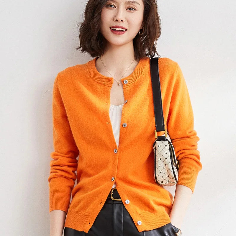 Soft Knit Lyria Cashmere Cardigan For Spring And Autumn Layering