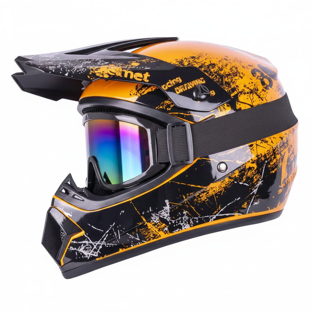 Full-Face Motocross Helmet with DOT & ECE Certification
