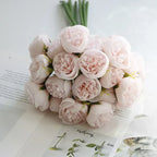 Romantic Silk Peony Bouquet From Lyra With 27 Realistic Blooms