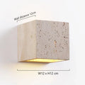 LumaStone Verlichting Travertijn LED Wandlamp Geperforeerd Ontwerp