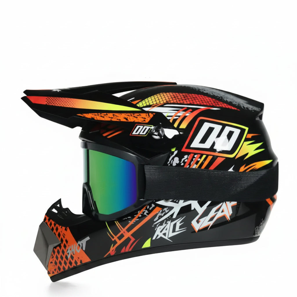 DOT-Certified Youth Motocross Helmet with Goggles