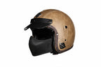 Vintage Style Open Face Helmet For Motorcycles PU Leather DOT Approved