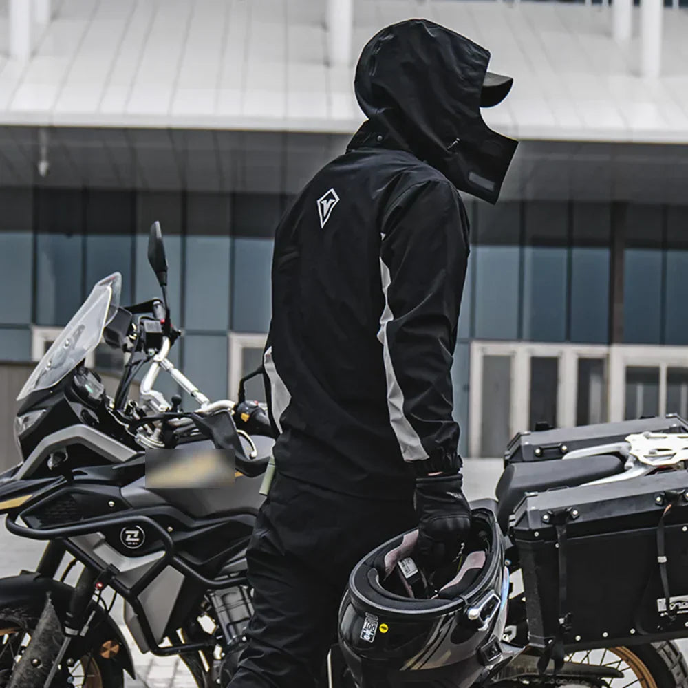 Roupa de Chuva Leve, Respirável e Impermeável para Motociclistas