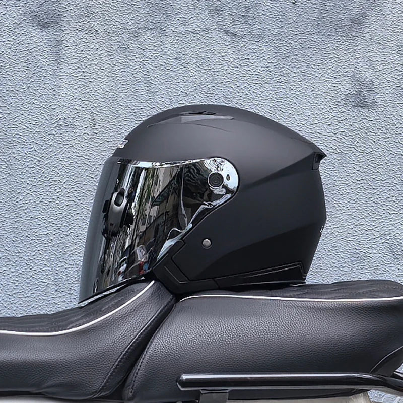 Lightweight 3/4 Motorcycle Helmet with Dual Visor