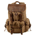 Zaino da viaggio Ridgeway con dettagli in pelle e tela resistente