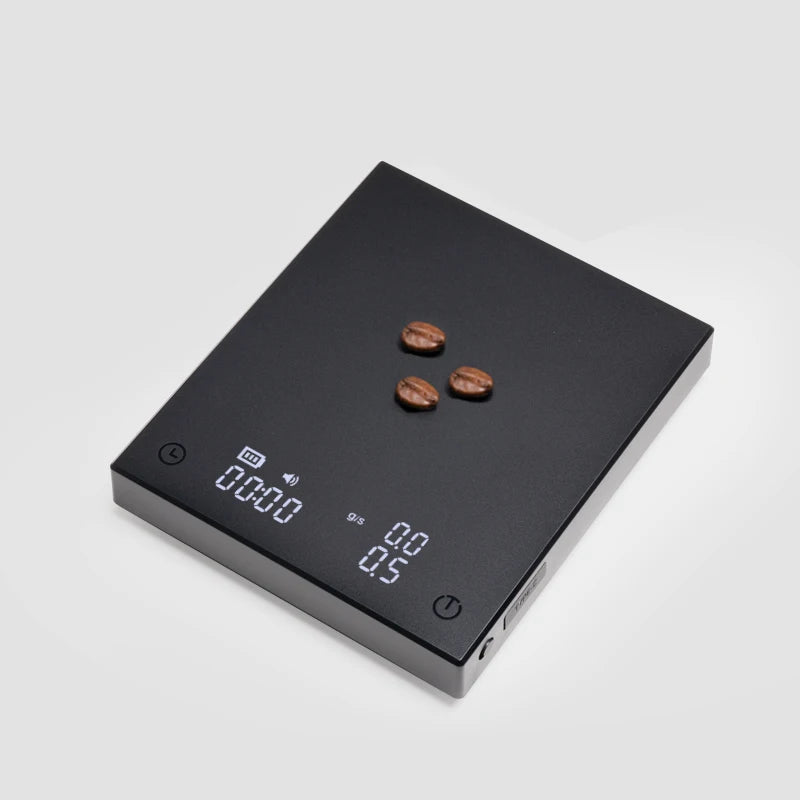 Balance à café numérique avec minuterie automatique, affichage du débit, tare et précision de 0,1 g