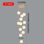 Lampada a sospensione Liora Orb per ingressi e hall eleganti
