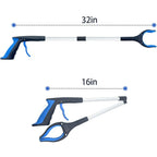 Slim Reacher Grabber With 360 Degree Jaw Rotation And Magnet For Litter Cleanup