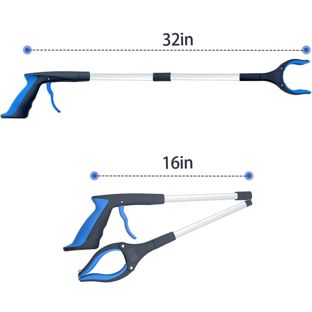 Slim Reacher Grabber With 360 Degree Jaw Rotation And Magnet For Litter Cleanup