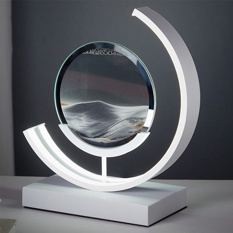 TerraGlow Sand Lamp Creates Tranquil Ambient Light Sculpture